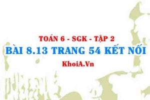Bài 8.13 trang 54 Toán 6 Tập 2 Kết nối tri thức